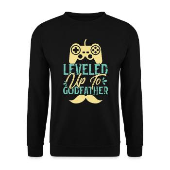 Monter de niveau jusqu’au parrain - Sweat-shirt Unisexe - noir - Devant - Alina (178cm) & Michal (187cm)