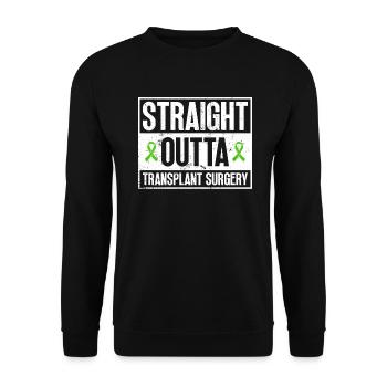 Organ Donor Organ Transplant Organ Donation - Unisex Sweatshirt - black - Front - Alina (178cm) & Michal (187cm)