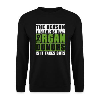 Organ Donor Organ Transplant Organ Donation - Unisex Sweatshirt - black - Front - Alina (178cm) & Michal (187cm)