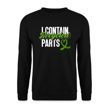 Don d’organes Greffe d’organes Don d’organes - Sweat-shirt Unisexe - noir - Devant - Alina (178cm) & Michal (187cm)
