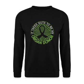 Don d’organes Greffe d’organes Don d’organes - Sweat-shirt Unisexe - noir - Devant - Alina (178cm) & Michal (187cm)
