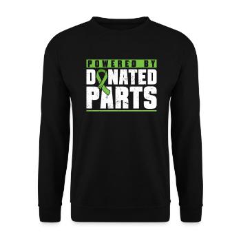 Don d’organes Greffe d’organes Don d’organes - Sweat-shirt Unisexe - noir - Devant - Alina (178cm) & Michal (187cm)