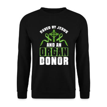 Organ Donor Organ Transplant Organ Donation - Unisex Sweatshirt - black - Front - Alina (178cm) & Michal (187cm)