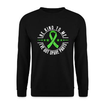 Organ Donor Organ Transplant Organ Donation - Unisex Sweatshirt - black - Front - Alina (178cm) & Michal (187cm)