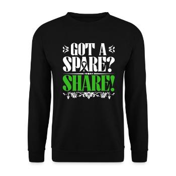 Don d’organes Greffe d’organes Don d’organes - Sweat-shirt Unisexe - noir - Devant - Alina (178cm) & Michal (187cm)