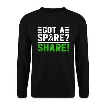 Organ Donor Organ Transplant Organ Donation - Unisex Sweatshirt - black - Front - Alina (178cm) & Michal (187cm)