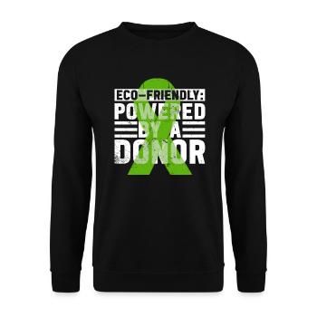 Organ Donor Organ Transplant Organ Donation - Unisex Sweatshirt - black - Front - Alina (178cm) & Michal (187cm)