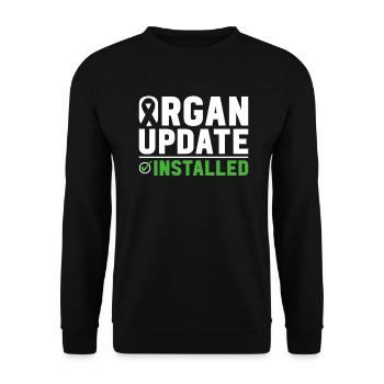 Organ Donor Organ Transplant Organ Donation - Unisex Sweatshirt - black - Front - Alina (178cm) & Michal (187cm)