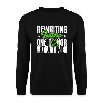 Organ Donor Organ Transplant Organ Donation - Unisex Sweatshirt - black - Front - Alina (178cm) & Michal (187cm)