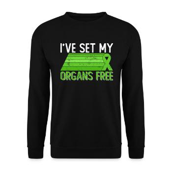 Organ Donor Organ Transplant Organ Donation - Unisex Sweatshirt - black - Front - Alina (178cm) & Michal (187cm)