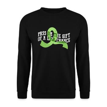Don d’organes Greffe d’organes Don d’organes - Sweat-shirt Unisexe - noir - Devant - Alina (178cm) & Michal (187cm)