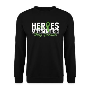 Organ Donor Organ Transplant Organ Donation - Unisex Sweatshirt - black - Front - Alina (178cm) & Michal (187cm)