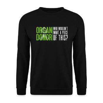 Organ Donor Organ Transplant Organ Donation - Unisex Sweatshirt - black - Front - Alina (178cm) & Michal (187cm)