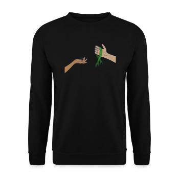 Don d’organes Greffe d’organes Don d’organes - Sweat-shirt Unisexe - noir - Devant - Alina (178cm) & Michal (187cm)