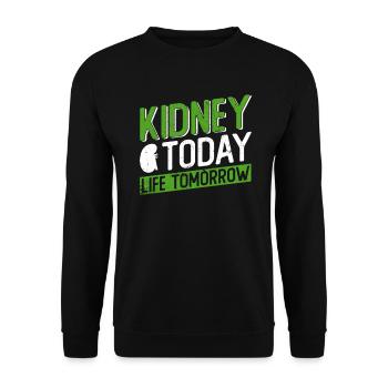 Organspender Niere Organtransplantation - Unisex Pullover - Schwarz - Vorne - Alina (178cm) & Michal (187cm)