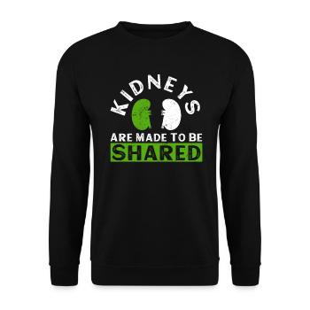 Organspender Niere Organtransplantation - Unisex Pullover - Schwarz - Vorne - Alina (178cm) & Michal (187cm)