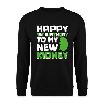 Organ Donor Kidney Organ Transplant - Unisex Sweatshirt - black - Front - Alina (178cm) & Michal (187cm)