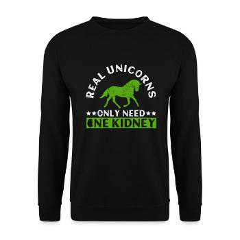 Organspender Niere Organtransplantation - Unisex Pullover - Schwarz - Vorne - Alina (178cm) & Michal (187cm)