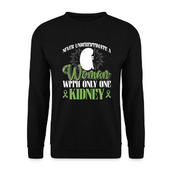 Organspender Niere Organtransplantation - Unisex Pullover - Schwarz - Vorne - Alina (178cm) & Michal (187cm)