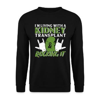 Organ Donor Kidney Organ Transplant - Unisex Sweatshirt - black - Front - Alina (178cm) & Michal (187cm)