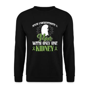 Organspender Niere Organtransplantation - Unisex Pullover - Schwarz - Vorne - Alina (178cm) & Michal (187cm)