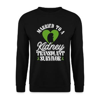 Organ Donor Kidney Organ Transplant - Unisex Sweatshirt - black - Front - Alina (178cm) & Michal (187cm)