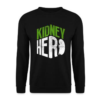 Organspender Niere Organtransplantation - Unisex Pullover - Schwarz - Vorne - Alina (178cm) & Michal (187cm)