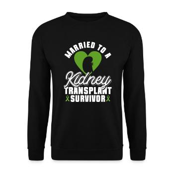 Organ Donor Kidney Organ Transplant - Unisex Sweatshirt - black - Front - Alina (178cm) & Michal (187cm)