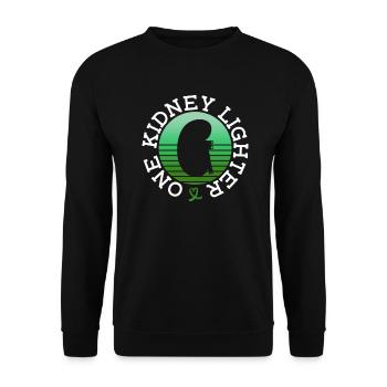 Organspender Niere Organtransplantation - Unisex Pullover - Schwarz - Vorne - Alina (178cm) & Michal (187cm)