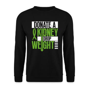 Organspender Niere Organtransplantation - Unisex Pullover - Schwarz - Vorne - Alina (178cm) & Michal (187cm)