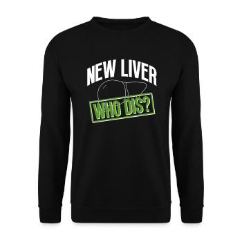Greffe d’organe hépatique d’un donneur d’organes - Sweat-shirt Unisexe - noir - Devant - Alina (178cm) & Michal (187cm)