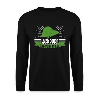 Organspender Leber Organtransplantation - Unisex Pullover - Schwarz - Vorne - Alina (178cm) & Michal (187cm)