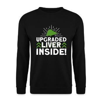 Greffe d’organe hépatique d’un donneur d’organes - Sweat-shirt Unisexe - noir - Devant - Alina (178cm) & Michal (187cm)