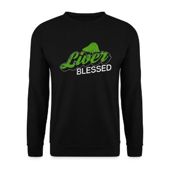Organspender Leber Organtransplantation - Unisex Pullover - Schwarz - Vorne - Alina (178cm) & Michal (187cm)