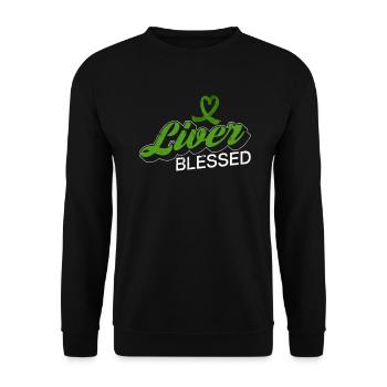 Organspender Leber Organtransplantation - Unisex Pullover - Schwarz - Vorne - Alina (178cm) & Michal (187cm)