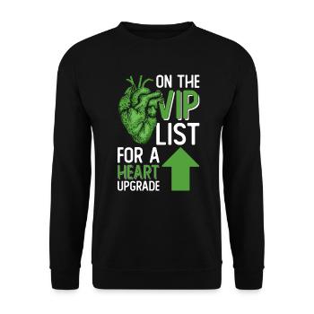 Organ Donor Heart Organ Transplant - Unisex Sweatshirt - black - Front - Alina (178cm) & Michal (187cm)