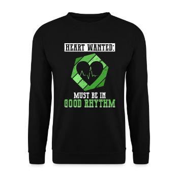 Organ Donor Heart Organ Transplant - Unisex Sweatshirt - black - Front - Alina (178cm) & Michal (187cm)
