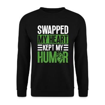 Organ Donor Heart Organ Transplant - Unisex Sweatshirt - black - Front - Alina (178cm) & Michal (187cm)