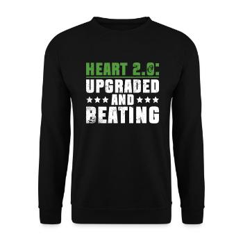 Organ Donor Heart Organ Transplant - Unisex Sweatshirt - black - Front - Alina (178cm) & Michal (187cm)