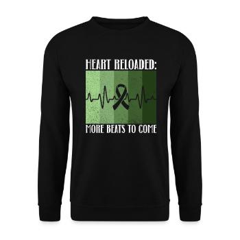 Organ Donor Heart Organ Transplant - Unisex Sweatshirt - black - Front - Alina (178cm) & Michal (187cm)