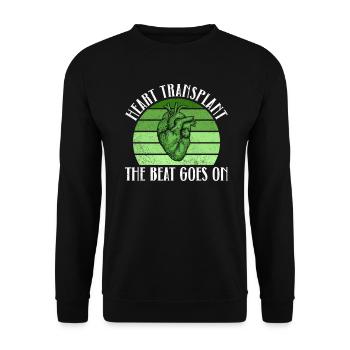 Greffe d’organes cardiaques pour donneurs d’organes - Sweat-shirt Unisexe - noir - Devant - Alina (178cm) & Michal (187cm)