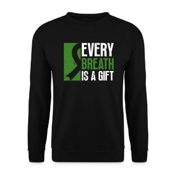 Greffe d’organe par fente de donneur d’organes - Sweat-shirt Unisexe - noir - Devant - Alina (178cm) & Michal (187cm)