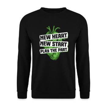 Organ Donor Heart Organ Transplant - Unisex Sweatshirt - black - Front - Alina (178cm) & Michal (187cm)
