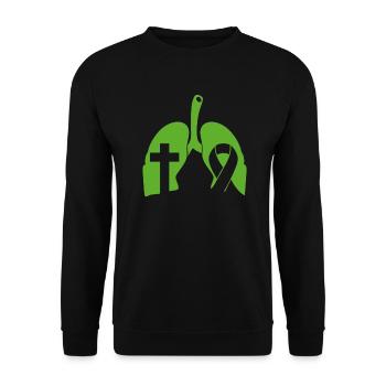 Greffe d’organe par fente de donneur d’organes - Sweat-shirt Unisexe - noir - Devant - Alina (178cm) & Michal (187cm)