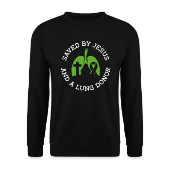 Greffe d’organe par fente de donneur d’organes - Sweat-shirt Unisexe - noir - Devant - Alina (178cm) & Michal (187cm)