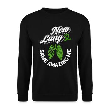 Greffe d’organe par fente de donneur d’organes - Sweat-shirt Unisexe - noir - Devant - Alina (178cm) & Michal (187cm)