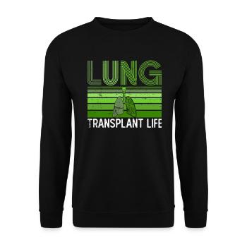 Greffe d’organe par fente de donneur d’organes - Sweat-shirt Unisexe - noir - Devant - Alina (178cm) & Michal (187cm)