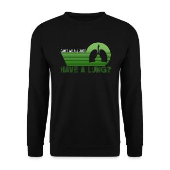 Greffe d’organe par fente de donneur d’organes - Sweat-shirt Unisexe - noir - Devant - Alina (178cm) & Michal (187cm)