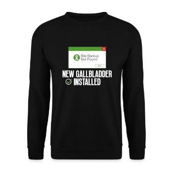 Organspender Gallenblase Organtransplantation - Unisex Pullover - Schwarz - Vorne - Alina (178cm) & Michal (187cm)
