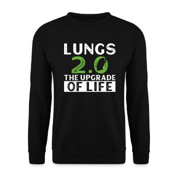 Greffe d’organe par fente de donneur d’organes - Sweat-shirt Unisexe - noir - Devant - Alina (178cm) & Michal (187cm)